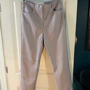 Aritzia Wilfred The Melina™ Leather Pants Morado Grey size 14